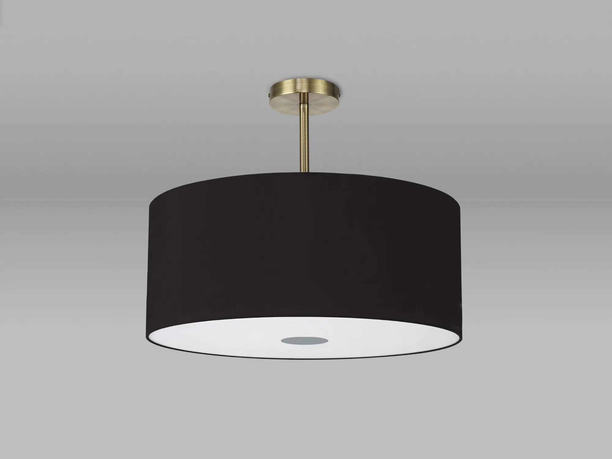 Baymont AB BL/GR Ceiling Lights Deco Semi Flush Fittings